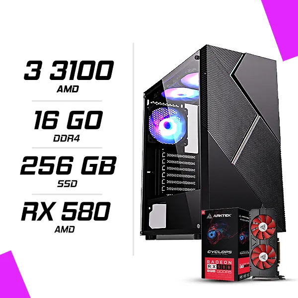 PC Gamer AMD Ryzen 3 3100 RX580 8G