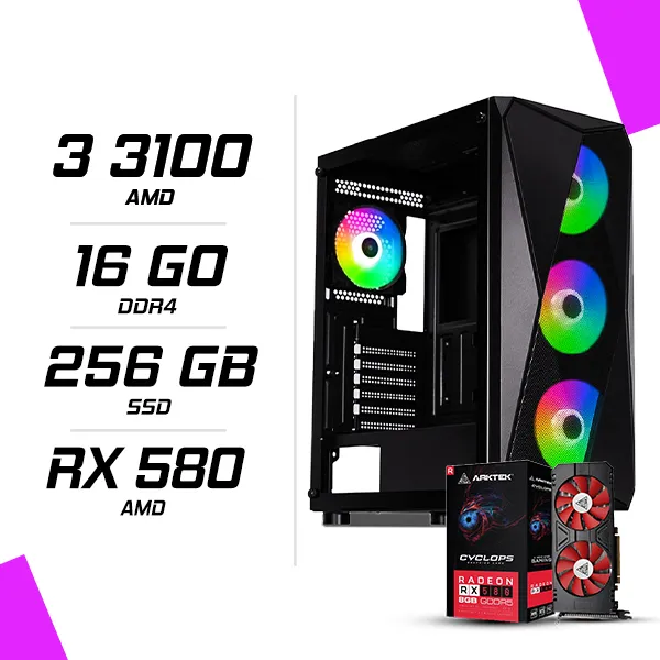 PC Gamer AMD Ryzen 3 3100 RX580 8G