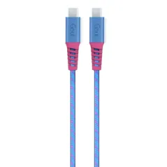 GOUI FLEX FASHION CABLE TYPE C vers TYPE C (1,5m) 60W Bleu Rose
