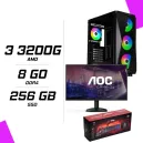PC Gamer AMD Ryzen 3 3200G + AOC 24B31H 23.8" 120Hz + HYBROK HPG200