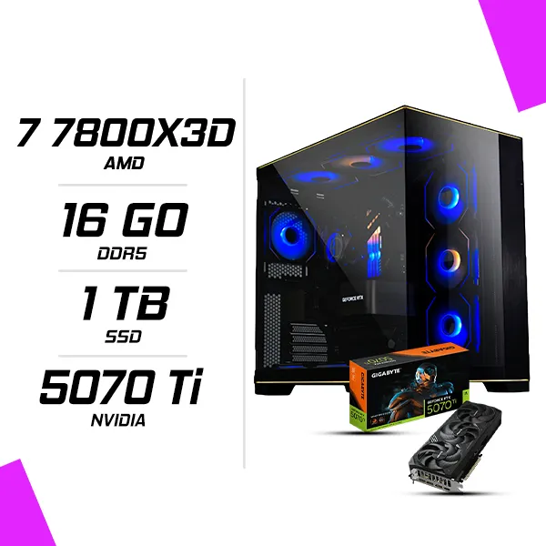 PC Gamer AMD Ryzen 7 7800X3D RTX 5070 Ti 16G