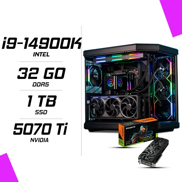 PC Gamer Intel i9-14900K RTX 5070 Ti 16G