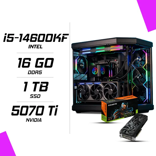 PC Gamer Intel i5-14600KF RTX 5070 Ti 16G