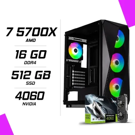 PC Gamer AMD Ryzen 7 5700X RTX 4060 8G