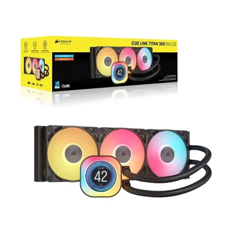 CORSAIR iCUE LINK TITAN 360 RX LCD RGB Noir