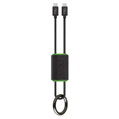 GOUI LOCK CÂBLE PORTE CLÉS TYPE C vers TYPE C (27 cm) 60W Noir
