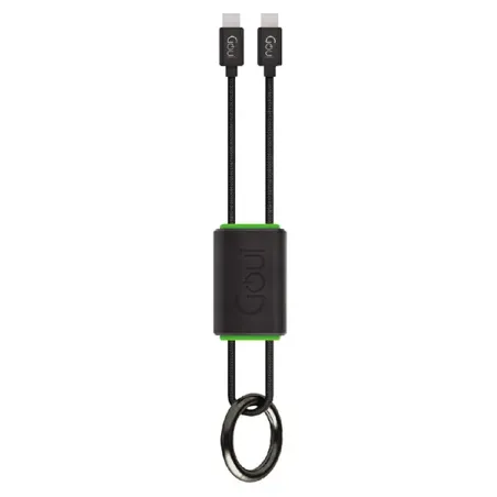 GOUI LOCK CÂBLE PORTE CLÉS TYPE C vers TYPE C (27 cm) 60W Noir