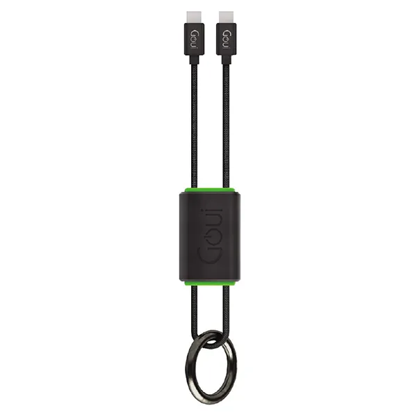 GOUI LOCK CÂBLE PORTE CLÉS TYPE C vers TYPE C (27 cm) 60W Noir