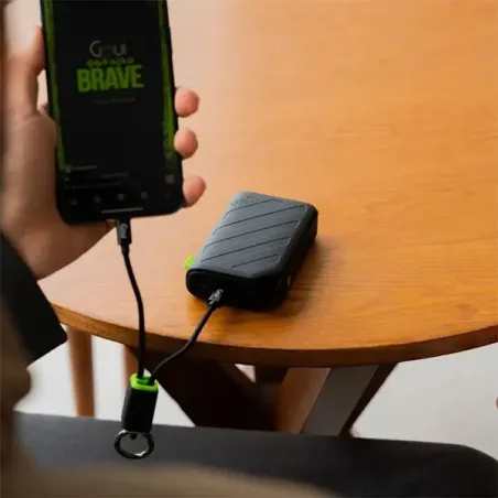 GOUI LOCK CÂBLE PORTE CLÉS TYPE C vers TYPE C (27 cm) 60W Noir
