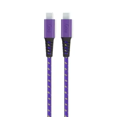 GOUI FLEX FASHION CABLE TYPE-C vers TYPE-C (1,5m) 60W Violet Jaune
