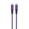GOUI FLEX FASHION CABLE TYPE-C vers TYPE-C (1,5m) 60W Violet Jaune