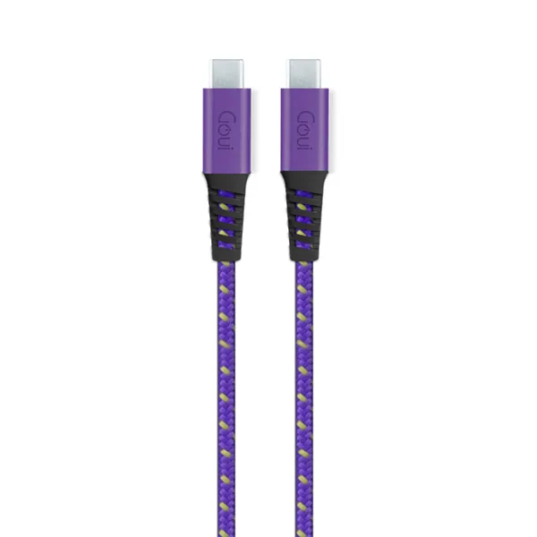 GOUI FLEX FASHION CABLE TYPE-C vers TYPE-C (1,5m) 60W Violet Jaune