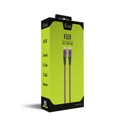 GOUI FLEX FASHION CABLE TYPE-C vers TYPE-C (1,5m) 60W Violet Jaune