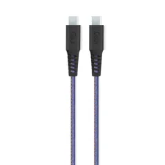 GOUI FLEX FASHION CABLE TYPE-C vers TYPE-C (1,5m) 60W Bleu Jean