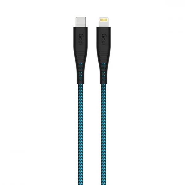 GOUI FLEX CÂBLE iPhone LIGHTNING vers TYPE-C (1,5m) 60W Bleu Clair