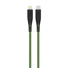 GOUI FLEX CÂBLE iPhone PORTE CLÉS LIGHTNING vers TYPE C (3m) Noir Vert