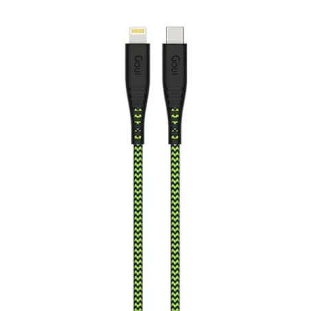 GOUI FLEX CÂBLE iPhone PORTE CLÉS LIGHTNING vers TYPE C (3m) Noir Vert