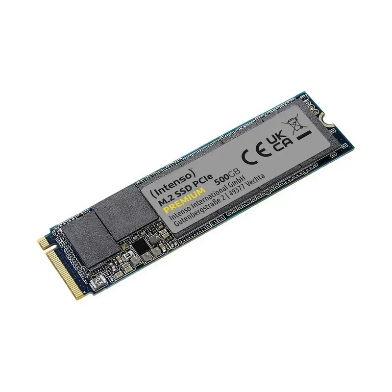 Disque SSD Interne Intenso 500 Go M.2 NVMe - Vitesse Jusqu'à 2100 Mo/s En Lecture - PCIe Gen 3x4 - Pour PC Et Ultrabooks