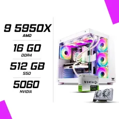 PC Gamer AMD Ryzen 9 5950X MSI RTX 5060 8G Blanc