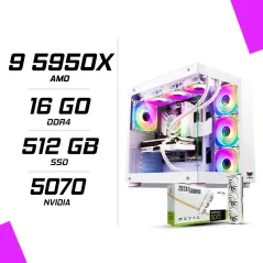 PC Gamer AMD Ryzen 9 5950X RTX 5070 12G AMP Blanc