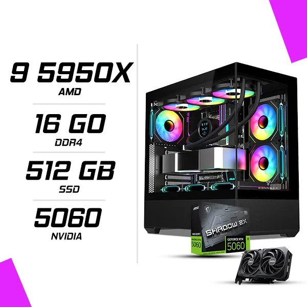 PC Gamer AMD Ryzen 9 5950X MSI RTX 5060 8G