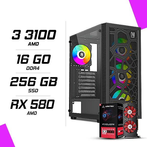 PC Gamer AMD Ryzen 3 3100 RX 580 8G