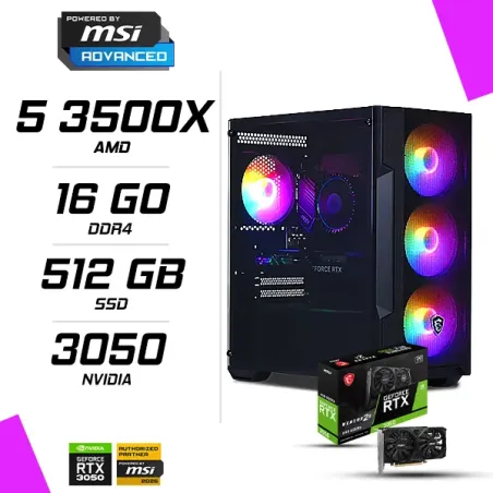 PC Gamer AMD Ryzen 5 3500X MSI RTX 3050 6G