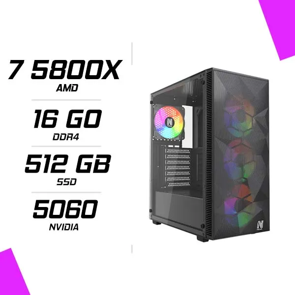 PC Gamer AMD Ryzen 7 5800X RTX 5060 16GB 512 SSD