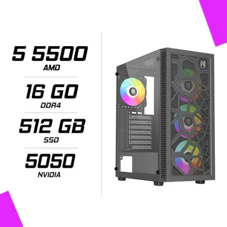 PC Gamer AMD Ryzen 5 5500 RTX 5050 16GB 512 SSD