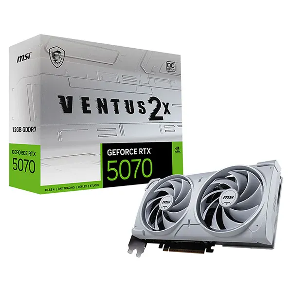 MSI GeForce RTX 5070 12G VENTUS 2X OC Blanc