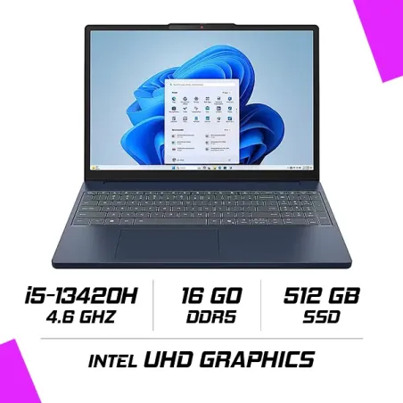 LENOVO IDEAPAD SLIM 3 15IRH10 Intel i5-13420H/16GB DDR5/512GB SSD/15.3″/Win11 (83K100FDFE) COSMIC BLEU