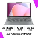 LENOVO IDEAPAD SLIM 3 15AMN8 AMD RYZEN 5 7520U/16GB DDR5/512GB SSD/15.6" FHD/Win11 (82XQ00NPFE) ARCTIC GRIS