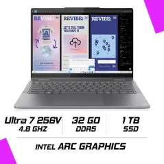 LENOVO YOGA 7 2-in-1 14ILL10 Intel Ultra 7 256V/32GB DDR5/1TB SSD/14" OLED 2.8K/Win11 (83JQ009MFE) LUNA GRIS