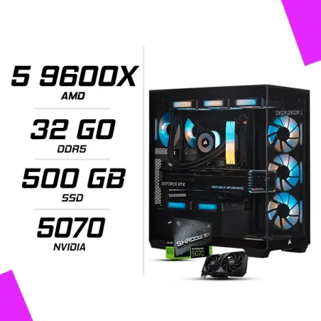 PC Gamer AMD Ryzen 5 9600X MSI RTX 5070 12G