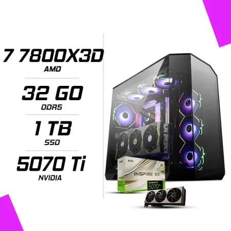 PC Gamer AMD Ryzen 7 7800X3D MSI RTX 5070 Ti 16G