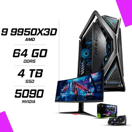 PC Gamer AMD Ryzen 9 9950X3D MSI RTX 5090 32G + ROG XG349C 34" 180Hz UWQHD
