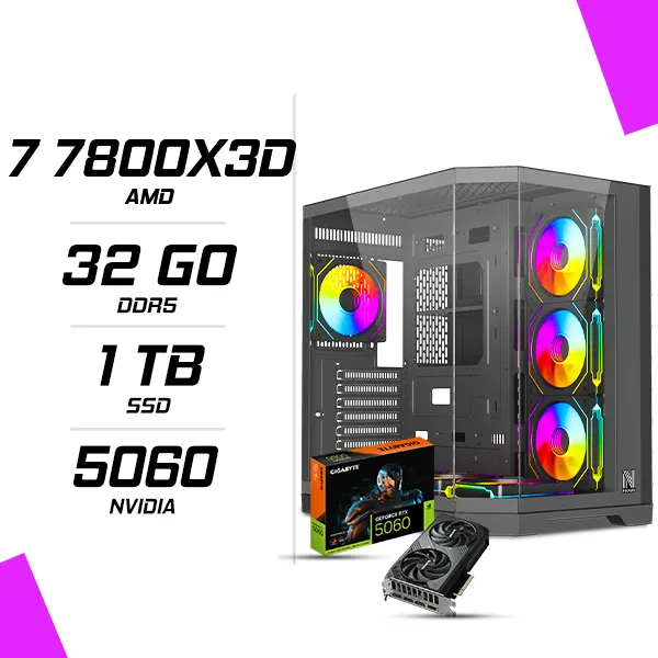 PC Gamer AMD Ryzen 7 7800X3D RTX 5060 8G