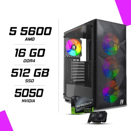 PC Gamer AMD Ryzen 5 5600 MSI RTX 5050 8G