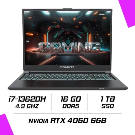 GIGABYTE G6-MF-H2EE894KD Intel i7-13620H/16GB DDR5/1TB SSD/RTX 4050 6GB/16″ 165Hz/FreeDOS