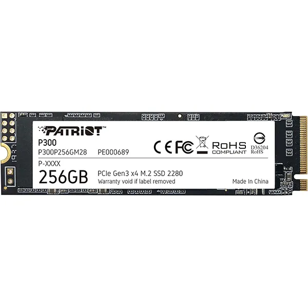 PATRIOT P300 256GB M.2 PCIE NVME SSD