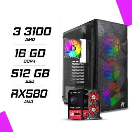PC Gamer AMD Ryzen 3 3100 RX 580 8G