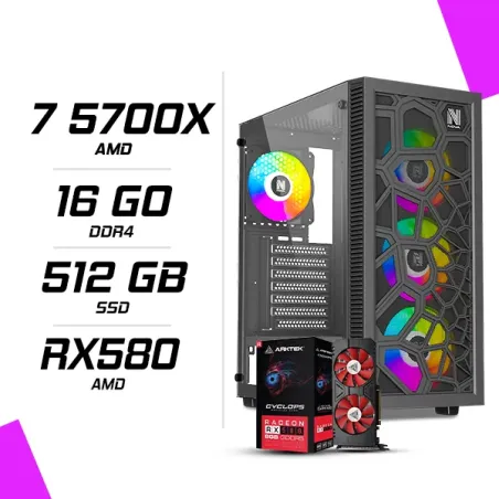 PC Gamer AMD Ryzen 7 5700X RX 580 8G