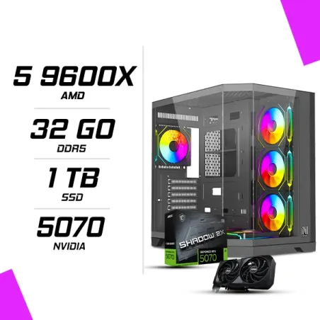 PC Gamer AMD Ryzen 5 9600X MSI RTX 5070 12G