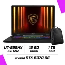 MSI CROSSHAIR 17 HX AI D2XWGKG-044MA Intel Ultra 7 255HX/16GB DDR5/1TB SSD/RTX 5070 8GB/17″ 240Hz/Win11