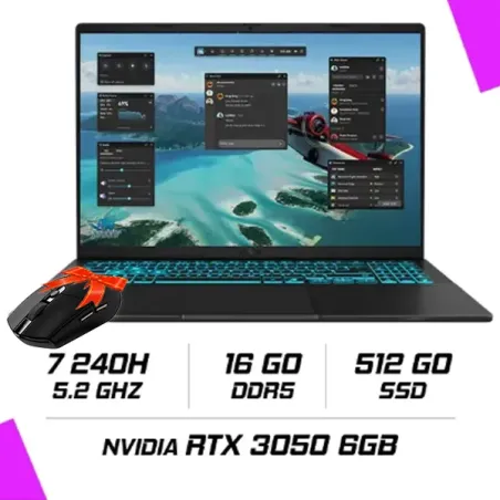 ASUS VIVOBOOK V16 V3607VJ Intel Core 7 240H/16Go DDR5/512GB SSD/RTX 3050 6G/16" 144Hz/Windows11 (90NB15V1-M006D0)