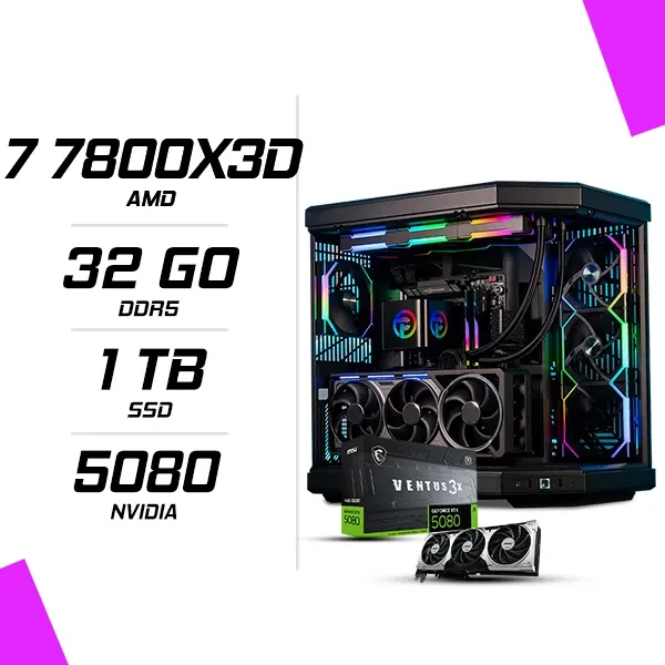 PC Gamer AMD Ryzen 7 7800X3D MSI RTX 5080 16G