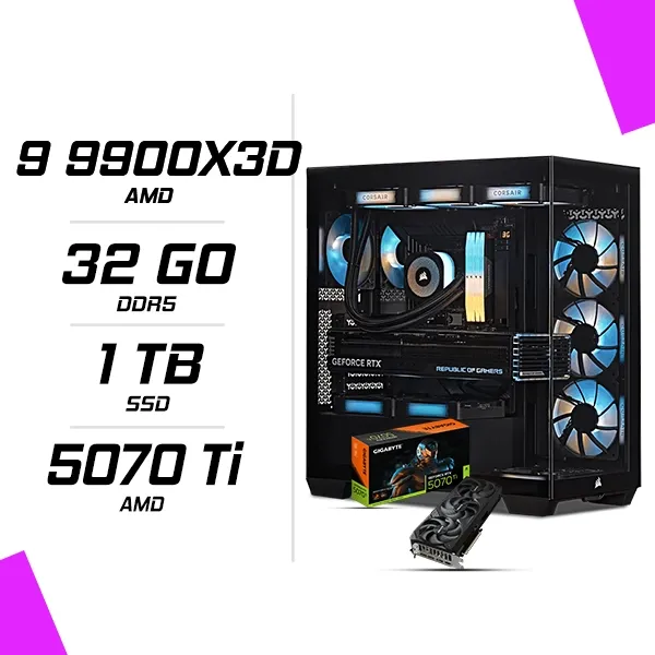 PC Gamer AMD Ryzen 9 9900X3D RTX 5070 TI 16G