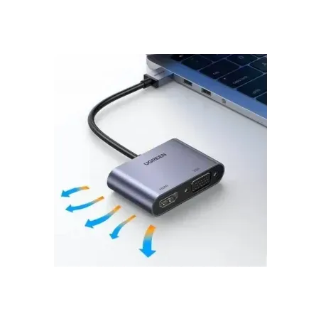 adaptateur ugreen usb 3.0 vers hdmi et vga – double affichage full hd (20518)