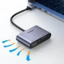 adaptateur ugreen usb 3.0 vers hdmi et vga – double affichage full hd (20518)