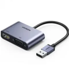 Adaptateur Ugreen USB 3.0 vers HDMI et VGA – Double affichage Full HD